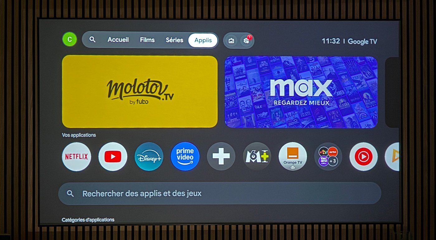 You can choose the streaming platforms to install during setup. ©Charles Gouin-Peyrot for Clubic