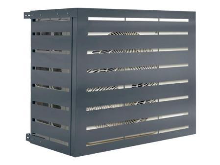 IDMarket - Cubierta de aire acondicionado de metal, color gris antracita, protección unidad exterior, 95 x 50 x 80 cm