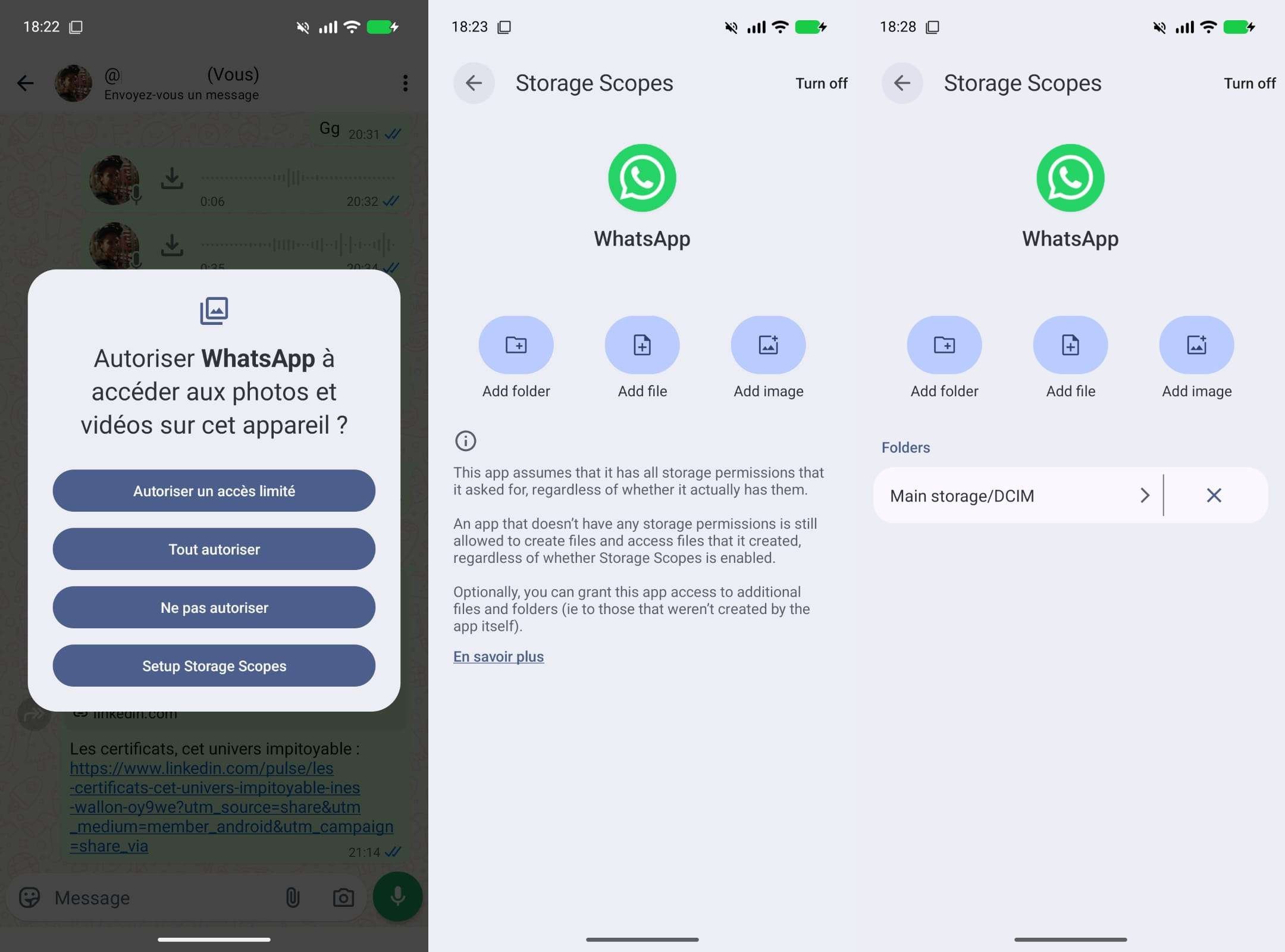 All storage? No. Just what WhatsApp needs. © Clubic