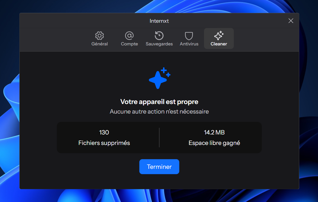 130 fichiers et 14,2 Mo avaient déjà disparu quand nous avons compris notre erreur. Nettoyage interrompu en urgence. © Clubic