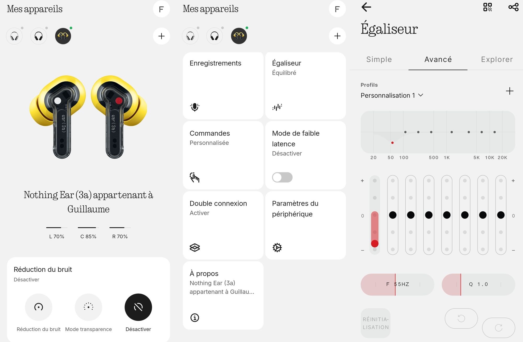 Comme toujours, l'application est l'un des points forts du produit, égaliseur en tête
