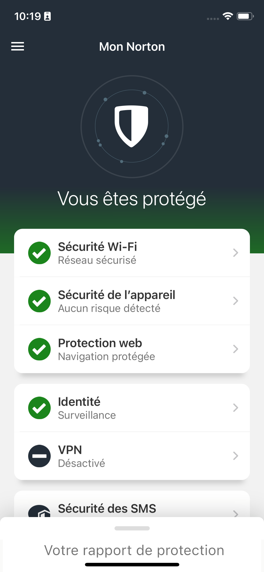 Norton 360 - The different protections