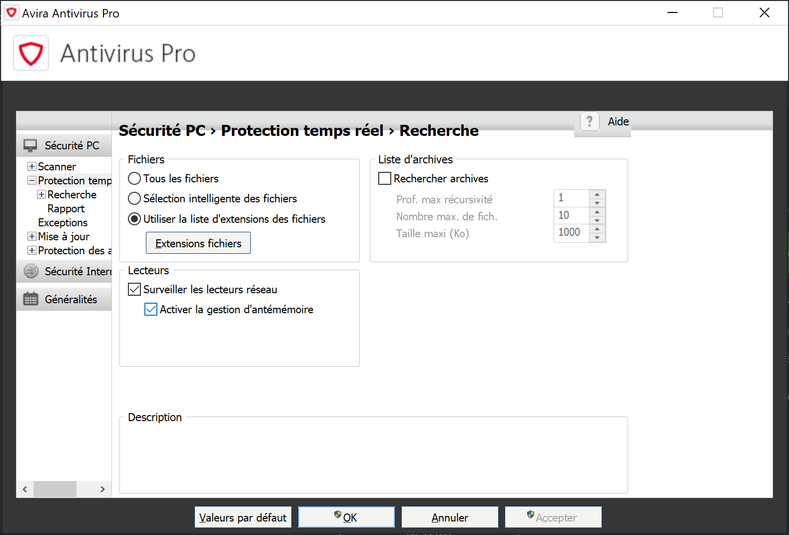 Avira Prime - Protection en temps réel
