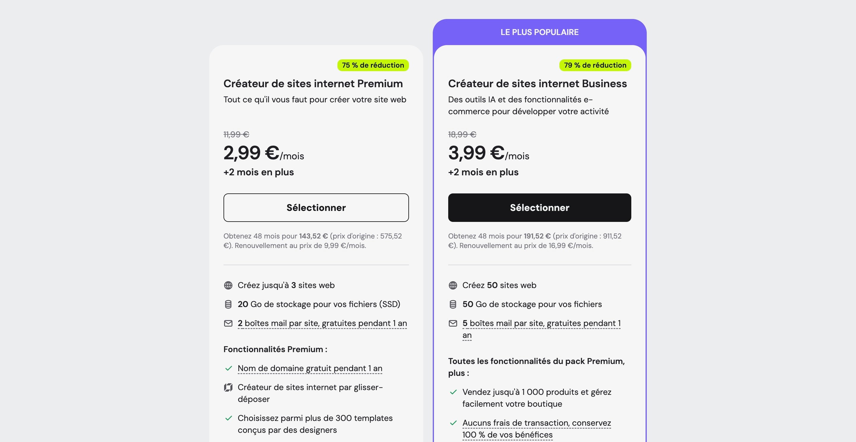 The Hostinger Website Builder pricing in 2026. ©Hostinger