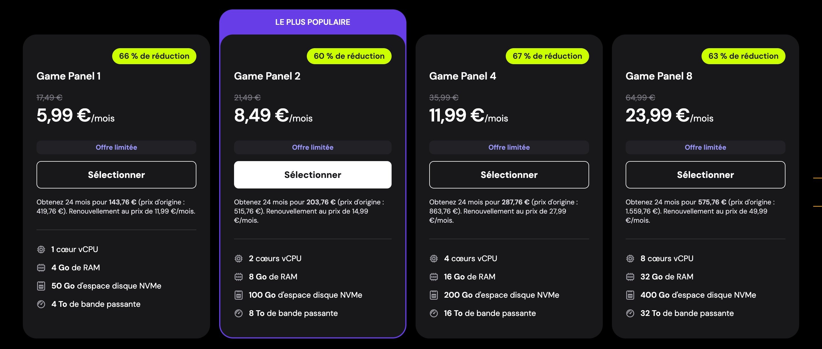 Hosting offers for Minecraft. ©Hostinger