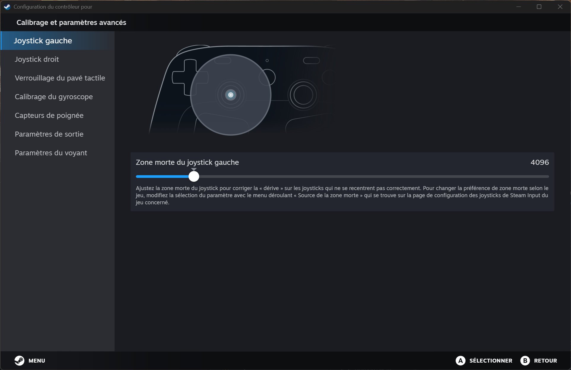 Configuration Steam Controller