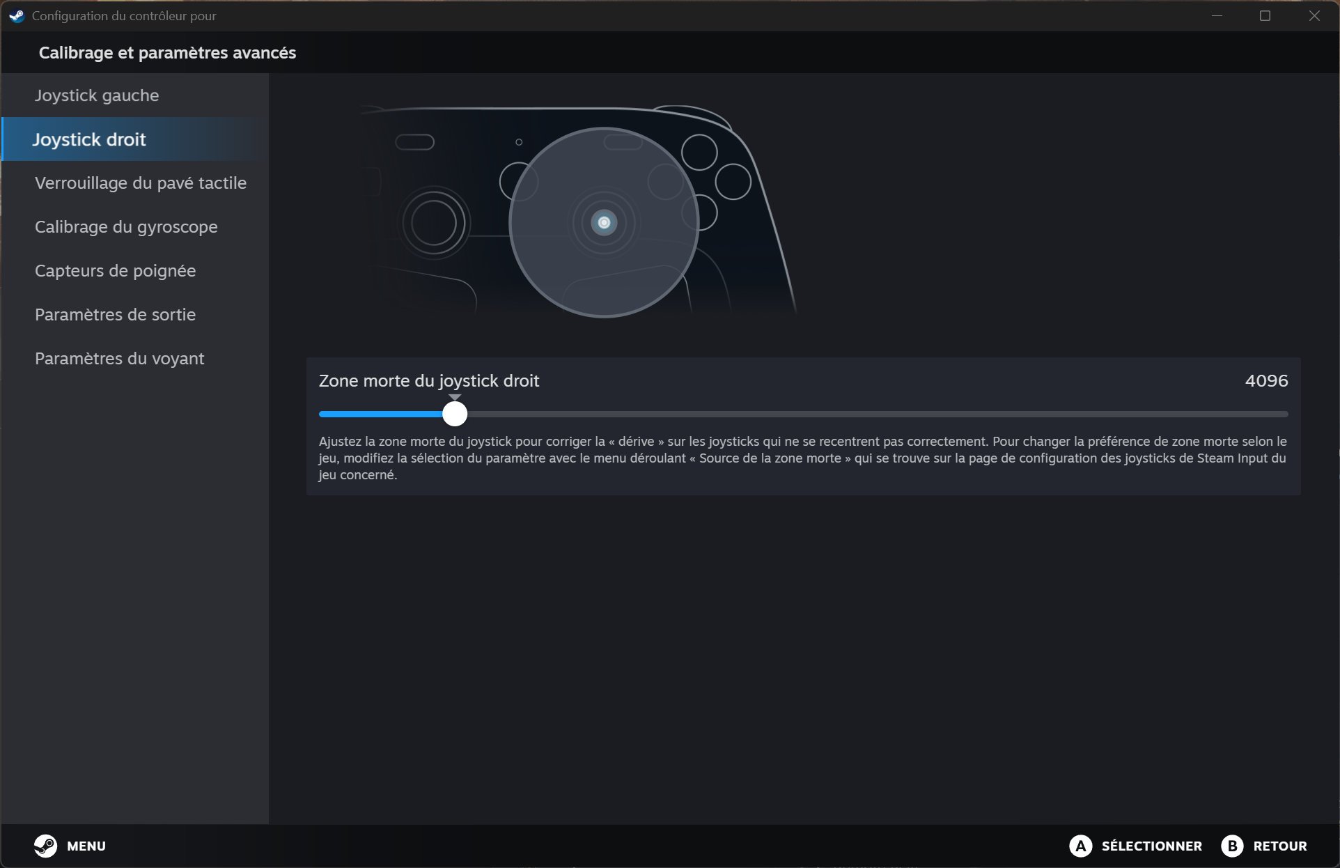Configuration Steam Controller