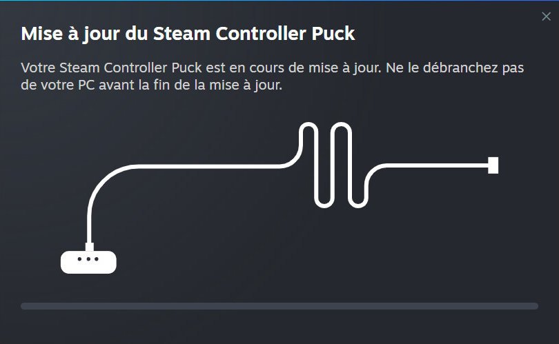 Steam Controller connected to Steam