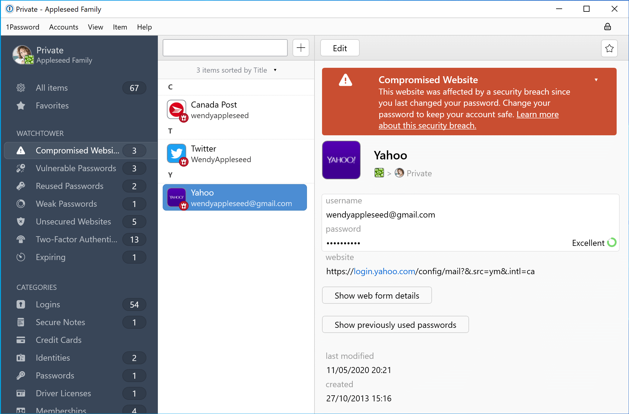 1Password - Breach monitoring