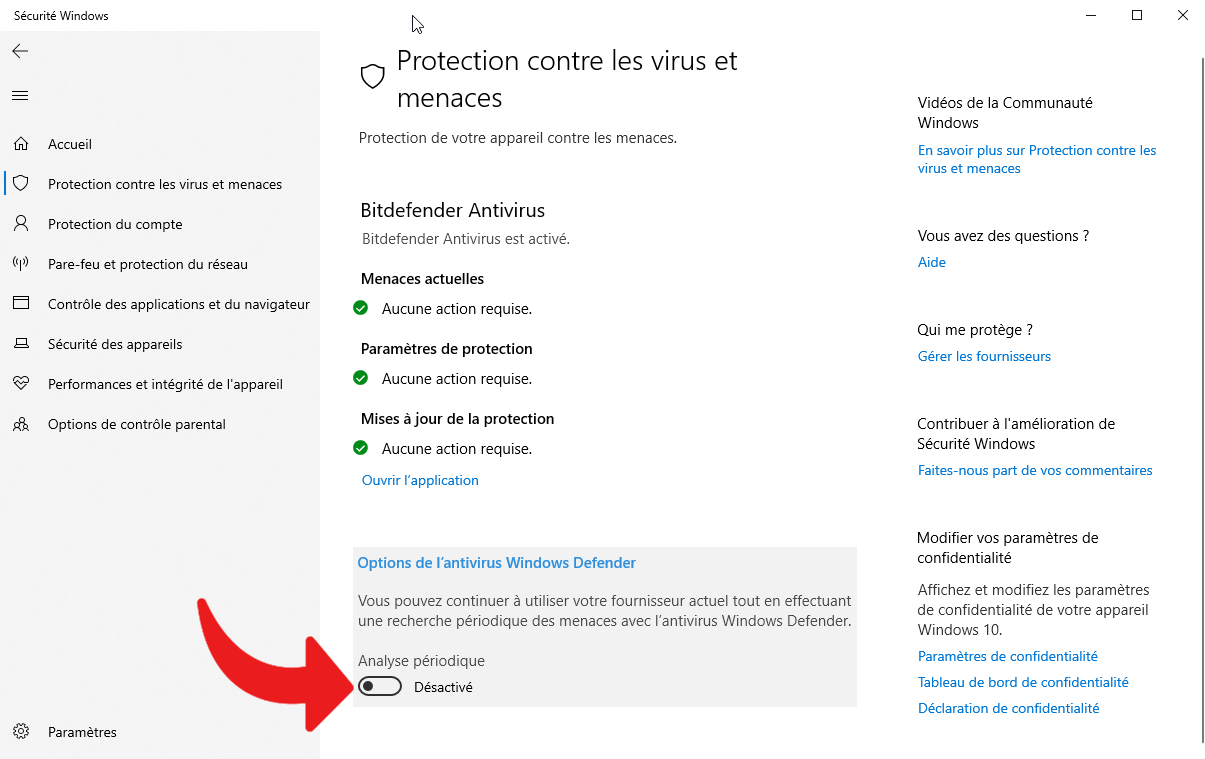 Microsoft Defender - Protection options