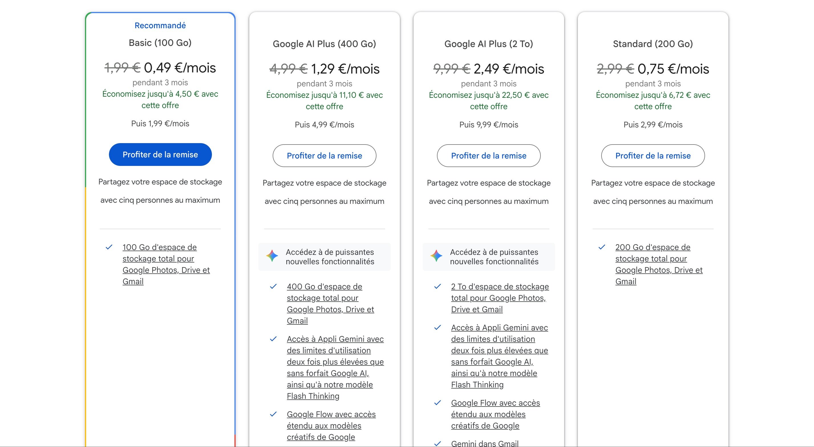 Google One - Classic pricing - @ Google