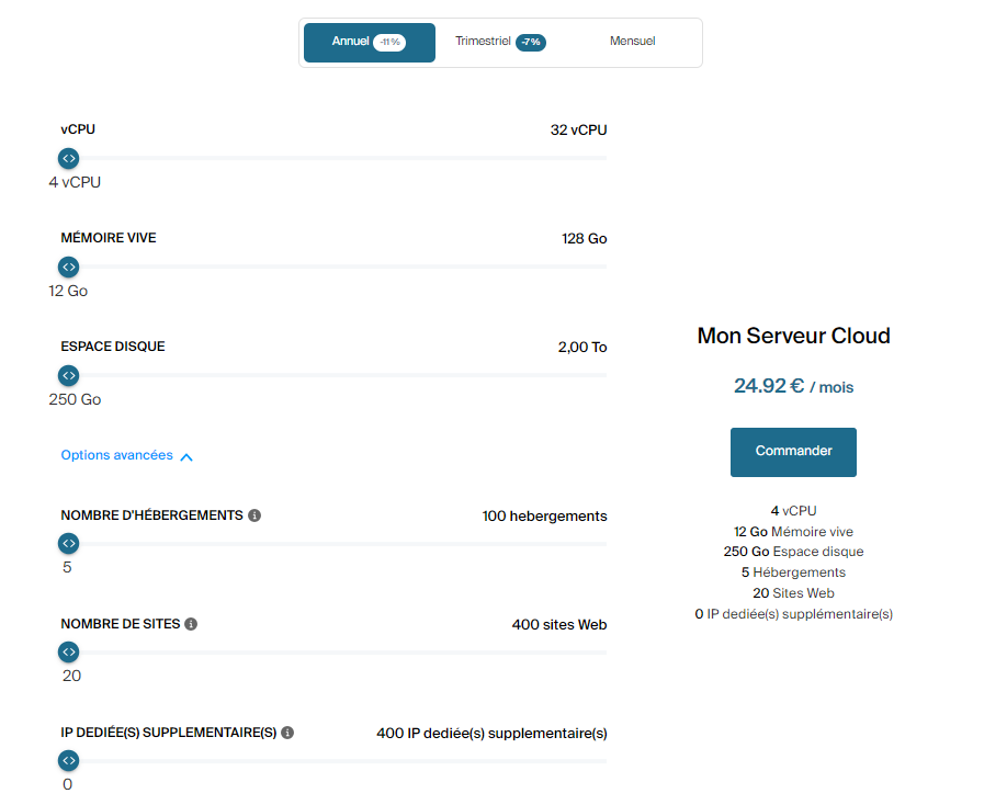 Infomaniak - cloud hosting fully scalable in performance choice ©Infomaniak