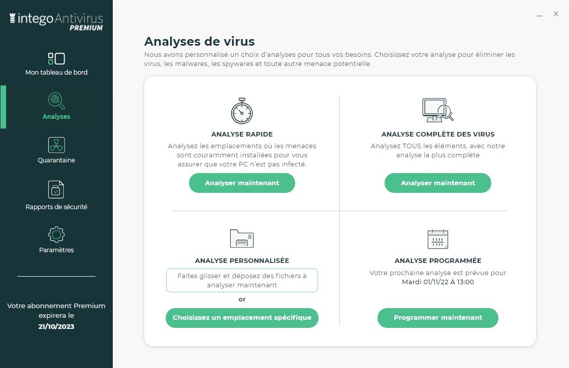 Intego - Quick and full scan