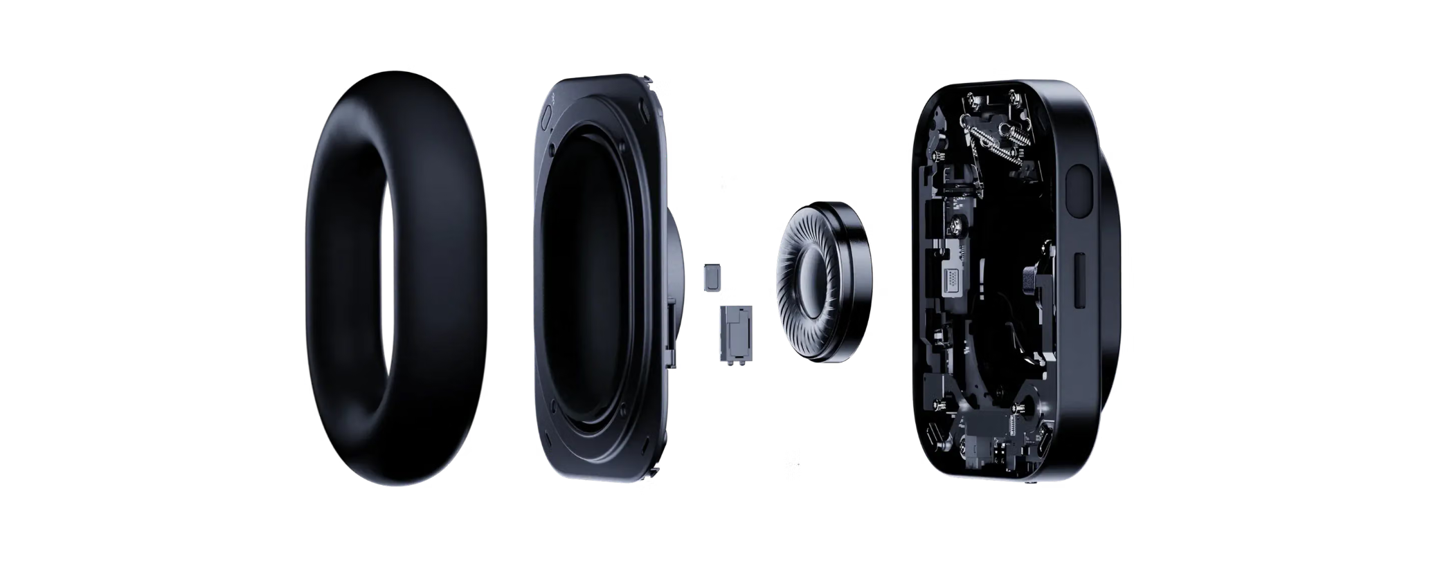 The big dynamic driver. Paired with a smaller mysterious model, and an even smaller xMEMS model © Nothing