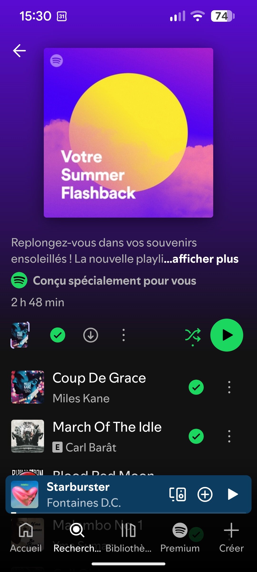 Playlists calibrated to your tastes. ©Spotify
