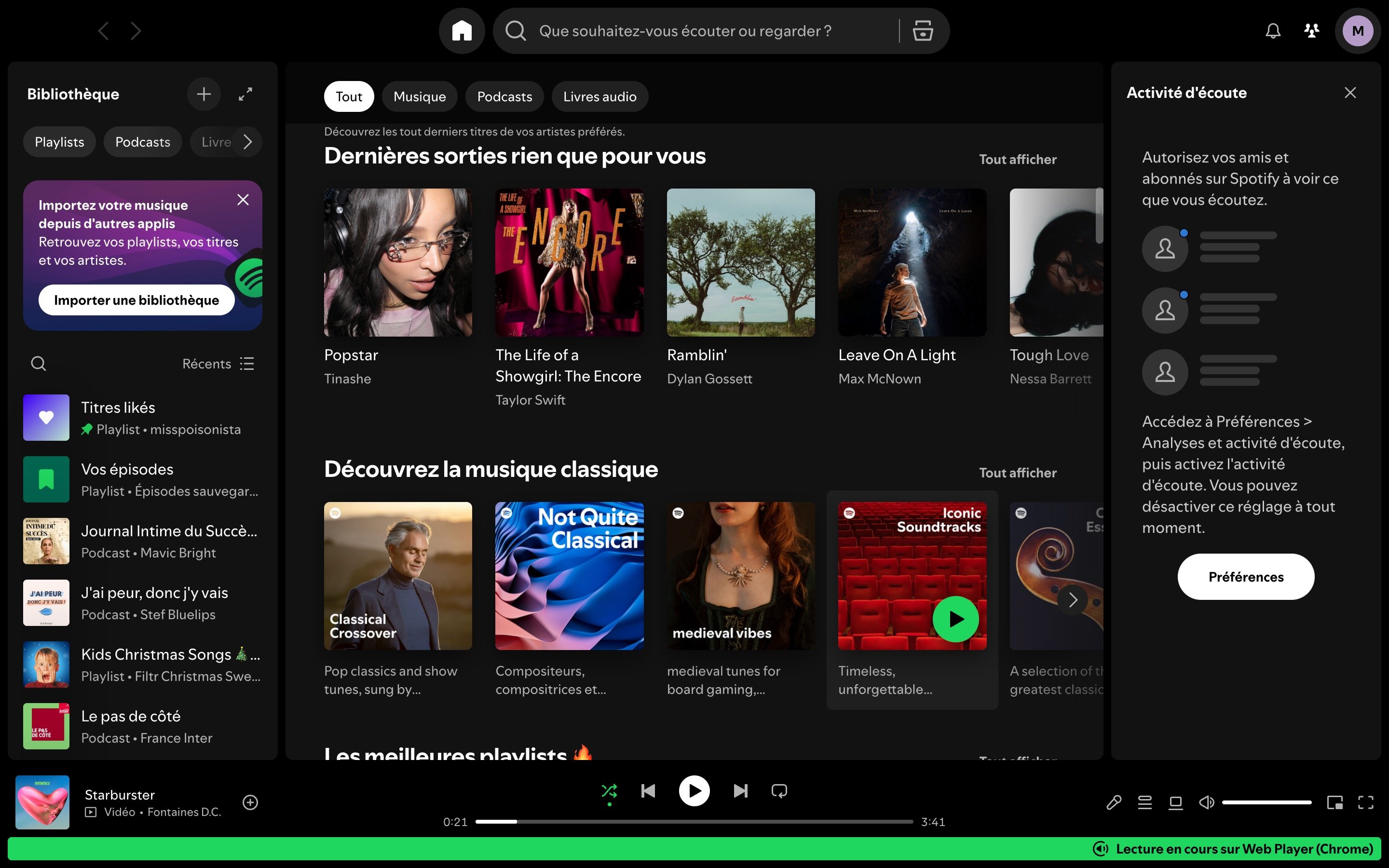 Many recommendations are offered on the platform. ©Spotify