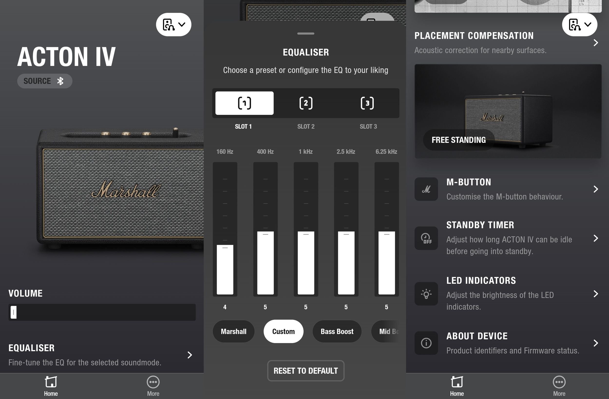 The Marshall app isn’t as feature-rich as we’d hoped yet, but the eq is already there